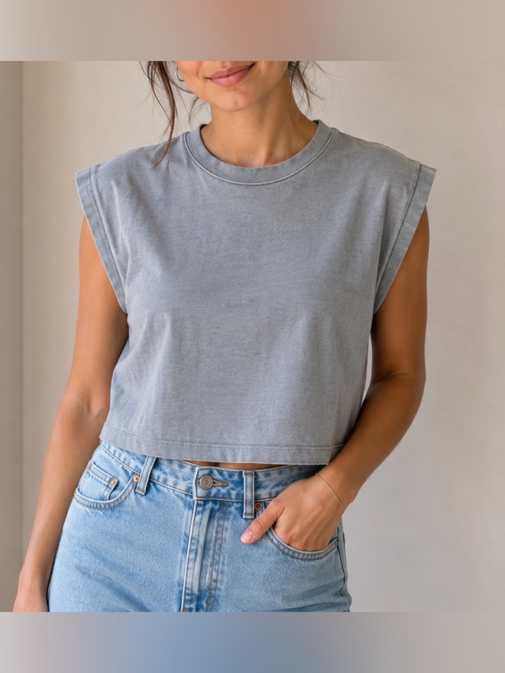 Zara Boxy Sleeveless T-Shirt